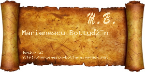 Marienescu Bottyán névjegykártya